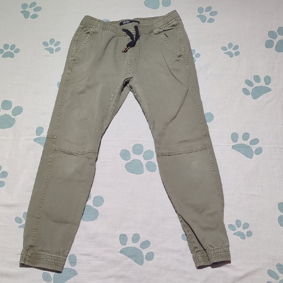 Brooklyn Cloth Green Joggers Elastic Cuffed Sweatpants - Picture 1 of 6